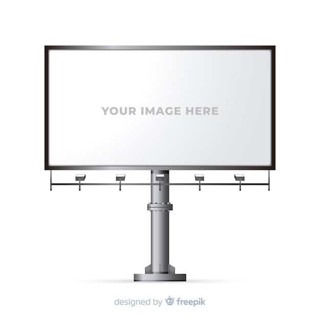 Gratis vector realistisch reclamebord