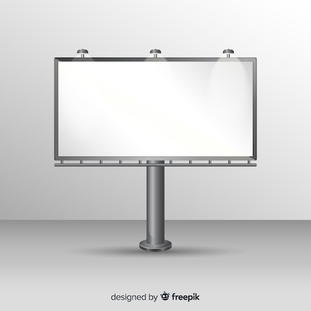 Gratis vector realistisch reclamebord