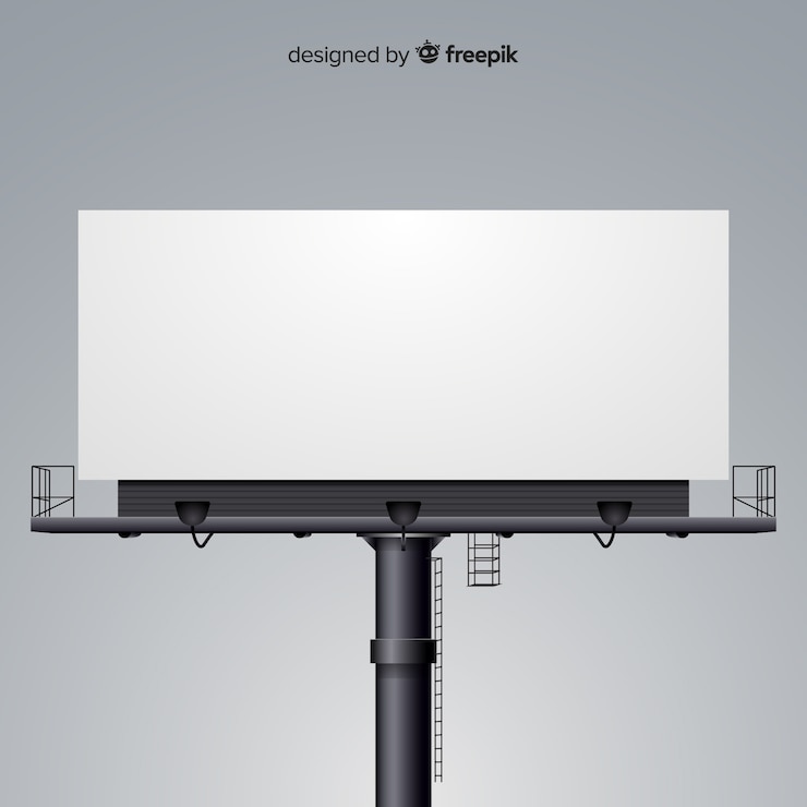 Gratis Vector realistisch reclamebord