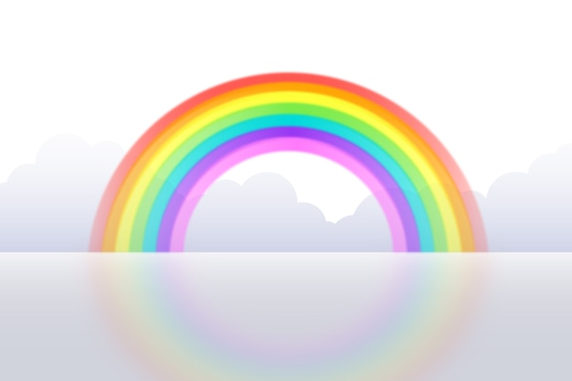 Gratis vector realistisch regenboogconcept