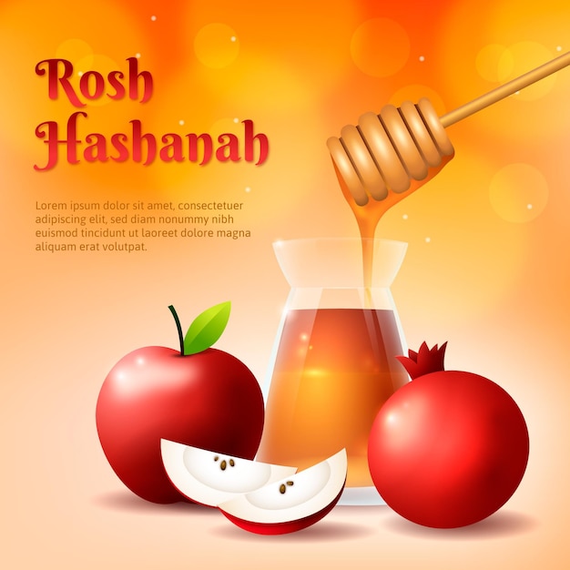 Realistisch rosh hashanah-concept