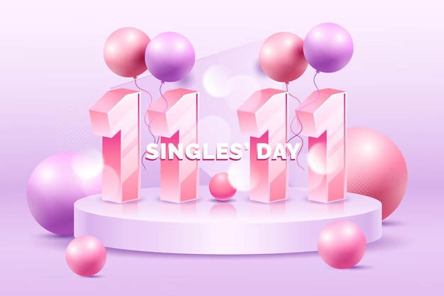 Realistisch singles dag concept