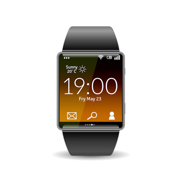 Gratis vector realistisch smart watch