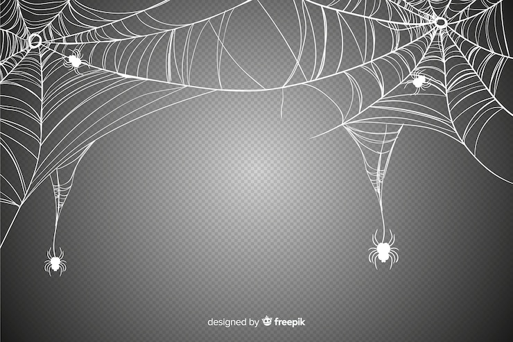 Gratis Vector realistisch spinneweb voor halloween-evenement