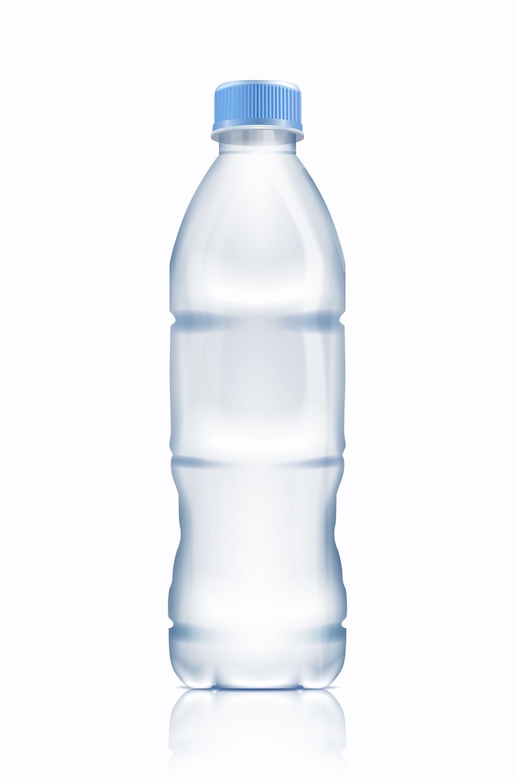 Gratis Vector realistisch vectorpictogram. plastic fles water. geïsoleerd op een witte achtergrond. drank, drink mockup