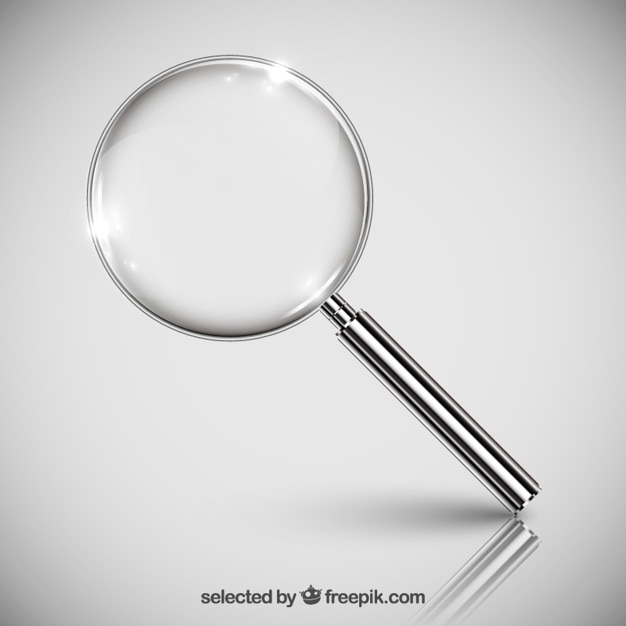 Gratis Vector realistisch vergrootglas