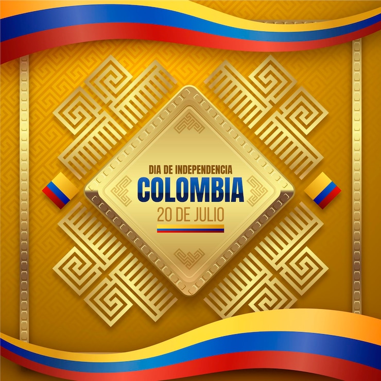 Gratis Vector realistische 20 juli - independencia de colombia illustratie