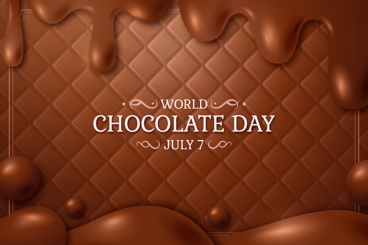 Gratis Vector realistische achtergrond van de wereld chocoladedag