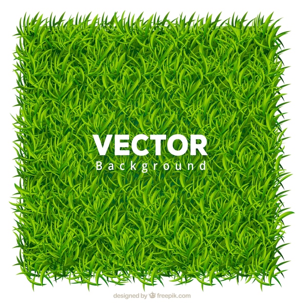 Gratis vector realistische achtergrond van groen gras