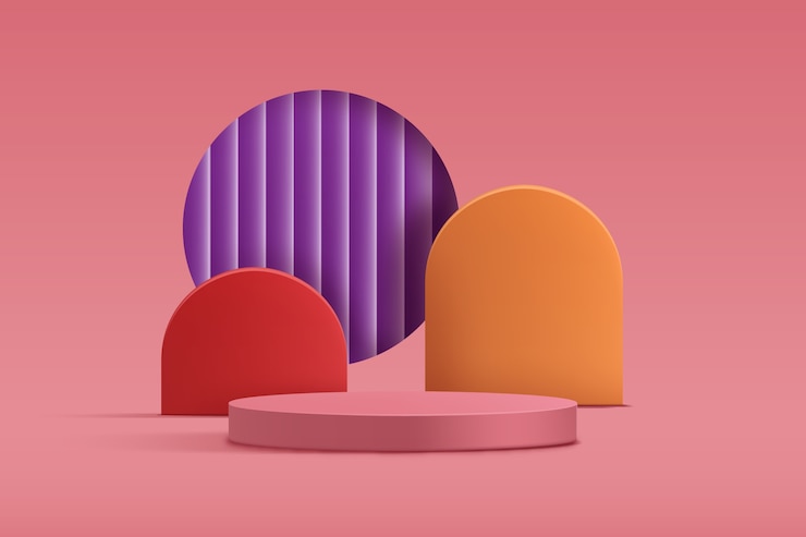 Gratis Vector realistische achtergrond van het podium