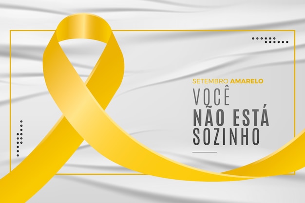 Gratis vector realistische achtergrond voor de braziliaanse maand voor zelfmoordpreventie