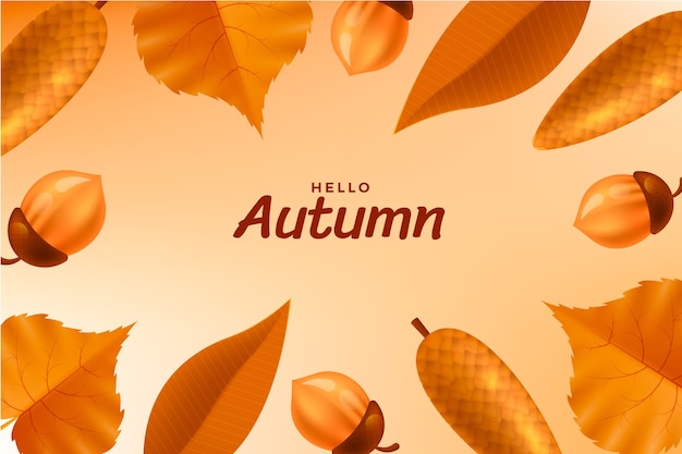 Gratis vector realistische achtergrond voor de herfst