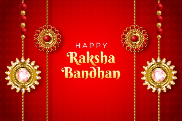 Realistische achtergrond voor raksha bandhan-viering