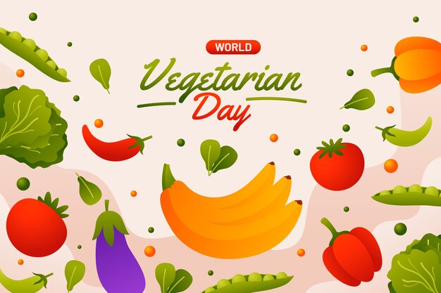 Realistische achtergrond voor vegetarische werelddag