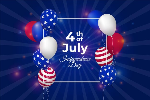 Realistische Amerikaanse onafhankelijkheidsdag achtergrond