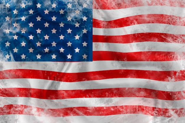 Gratis vector realistische amerikaanse vlag achtergrond