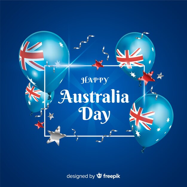 Realistische Australië dag achtergrond