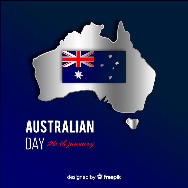 Gratis vector realistische australië-dag