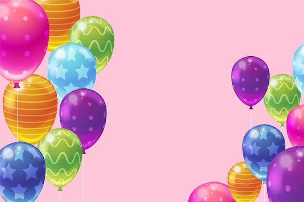 Realistische ballonnen descoration voor verjaardagsviering