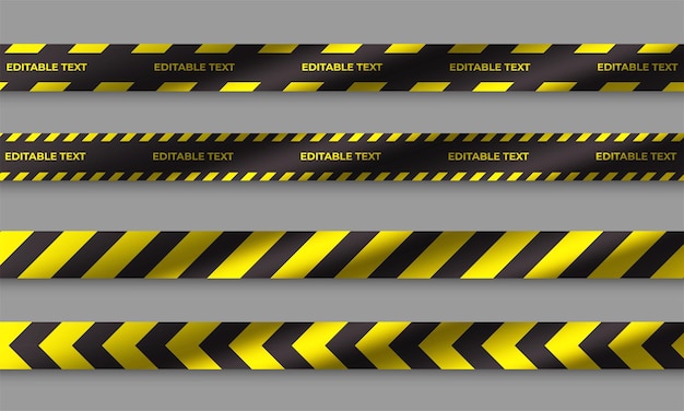 Realistische barricade tape vectorillustratie