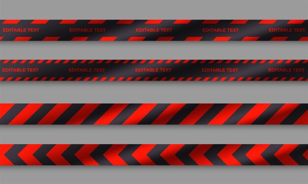 Realistische barricade tape vectorillustratie