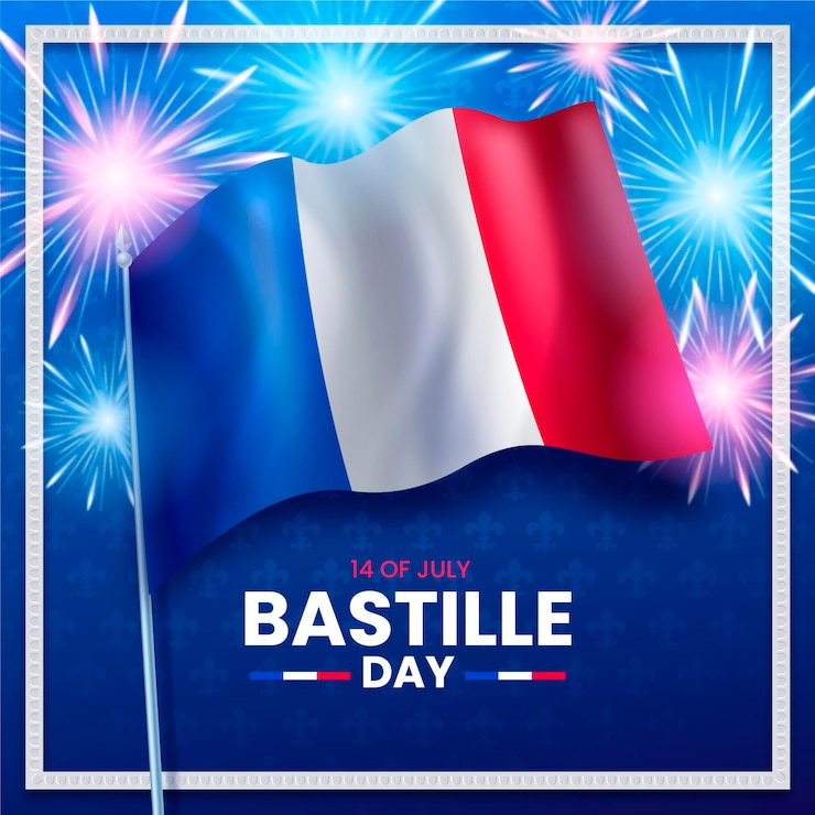 Gratis Vector realistische bastille dag illustratie