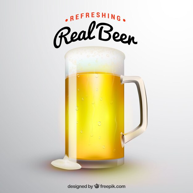 Realistische bierachtergrond