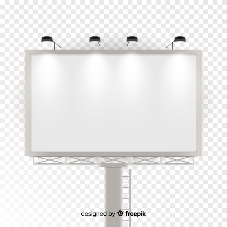 Gratis Vector realistische billboard sjabloon