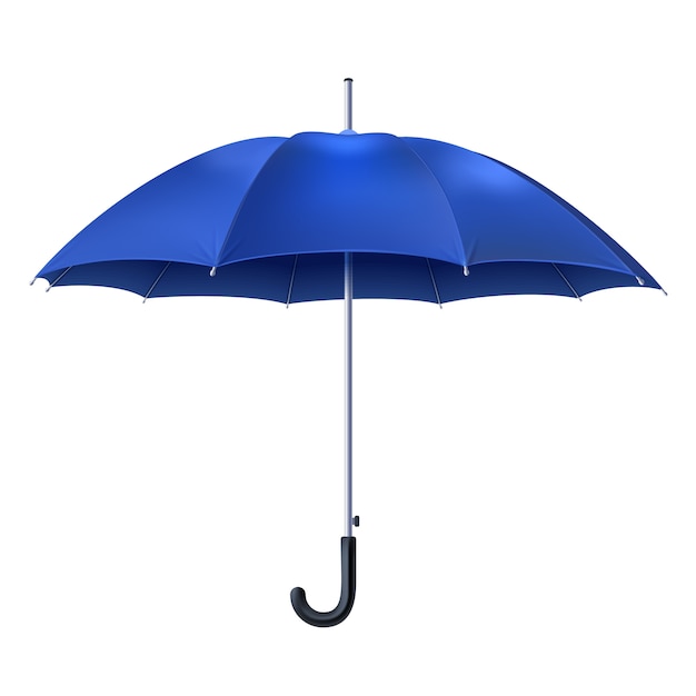Realistische blauwe paraplu