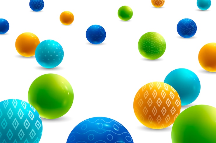 Gratis Vector realistische bollen achtergrond