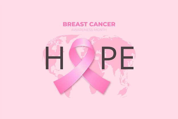 Realistische borstkanker bewustzijn maand achtergrond