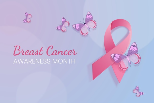 Realistische borstkanker bewustzijn maand achtergrond