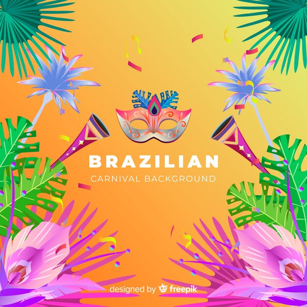 Realistische Braziliaanse carnaval achtergrond