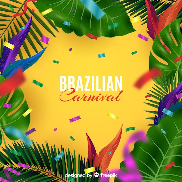 Realistische braziliaanse carnaval achtergrond
