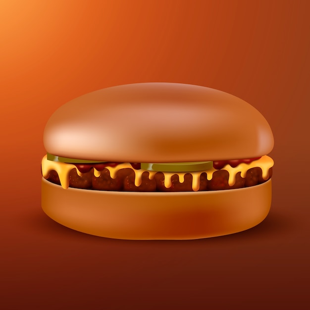 Gratis vector realistische burger-illustratie