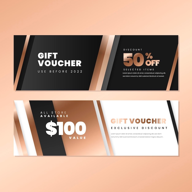 Gratis vector realistische cadeaubonbanners