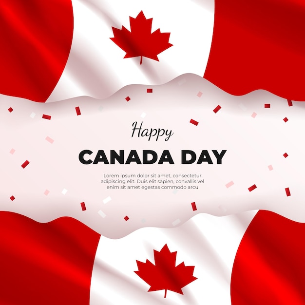 Gratis vector realistische canadese dag illustratie