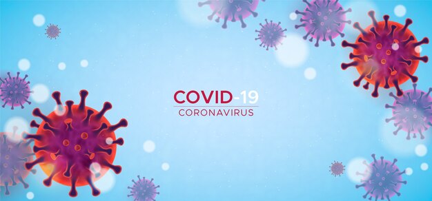 Realistische coronavirusachtergrond