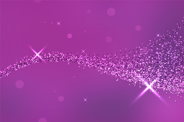 Gratis vector realistische donkerroze glitter achtergrond