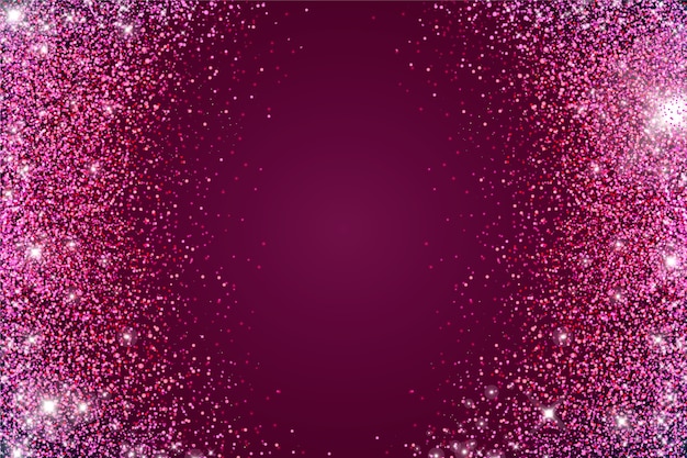 Realistische donkerroze glitterachtergrond