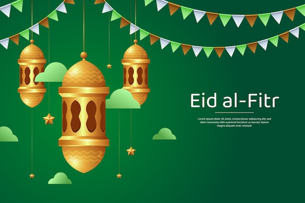 Realistische eid al-fitr-achtergrond