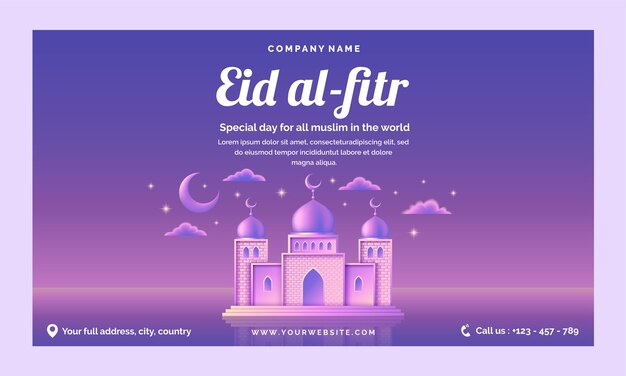 Realistische eid al-fitr twitch-achtergrond