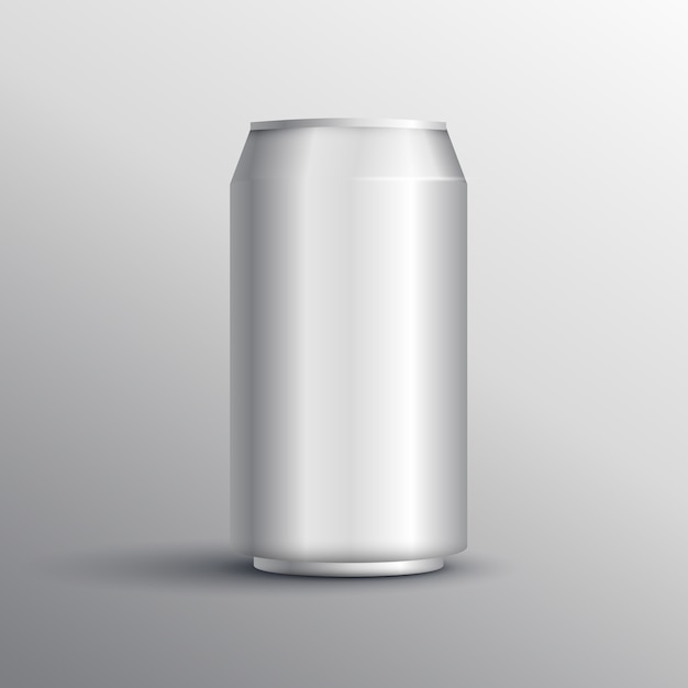 Realistische energie drinken kan mockup ontwerp sjabloon