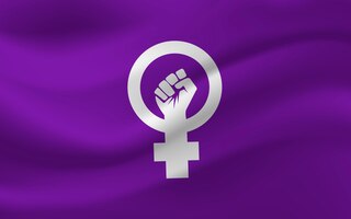 Gratis vector realistische feministische vlag