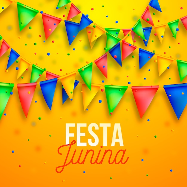 Realistische festa junina en slingers