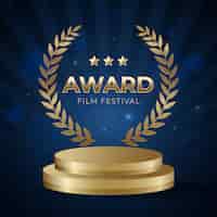 Gratis vector realistische film awards illustratie