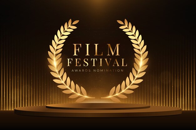 Realistische film awards illustratie