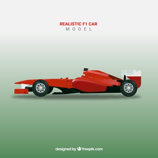 Gratis vector realistische formule 1 raceauto