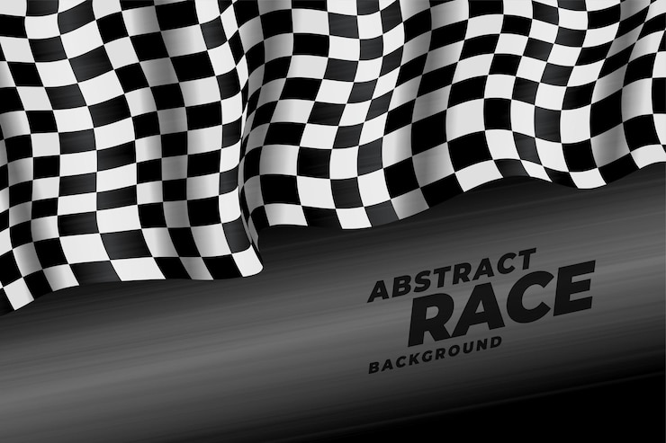 Gratis Vector realistische geruite race vlag snelheid achtergrond
