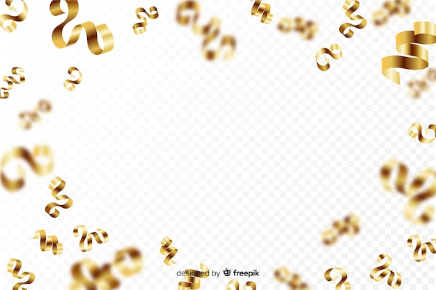 Realistische gouden confetti achtergrond